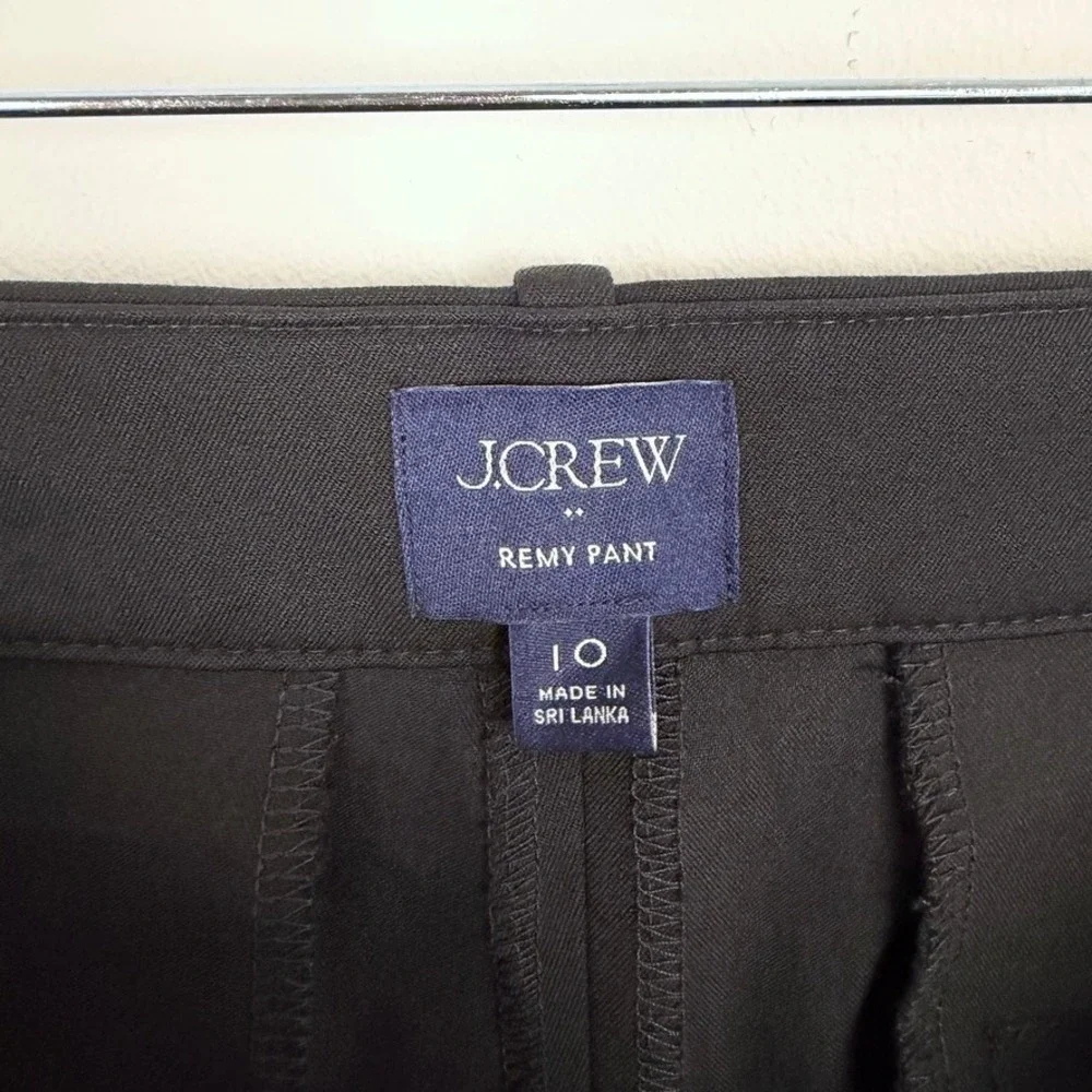J.Crew Factory Remy Full Length High Rise Wide Leg Pant Trouser Black Size 10